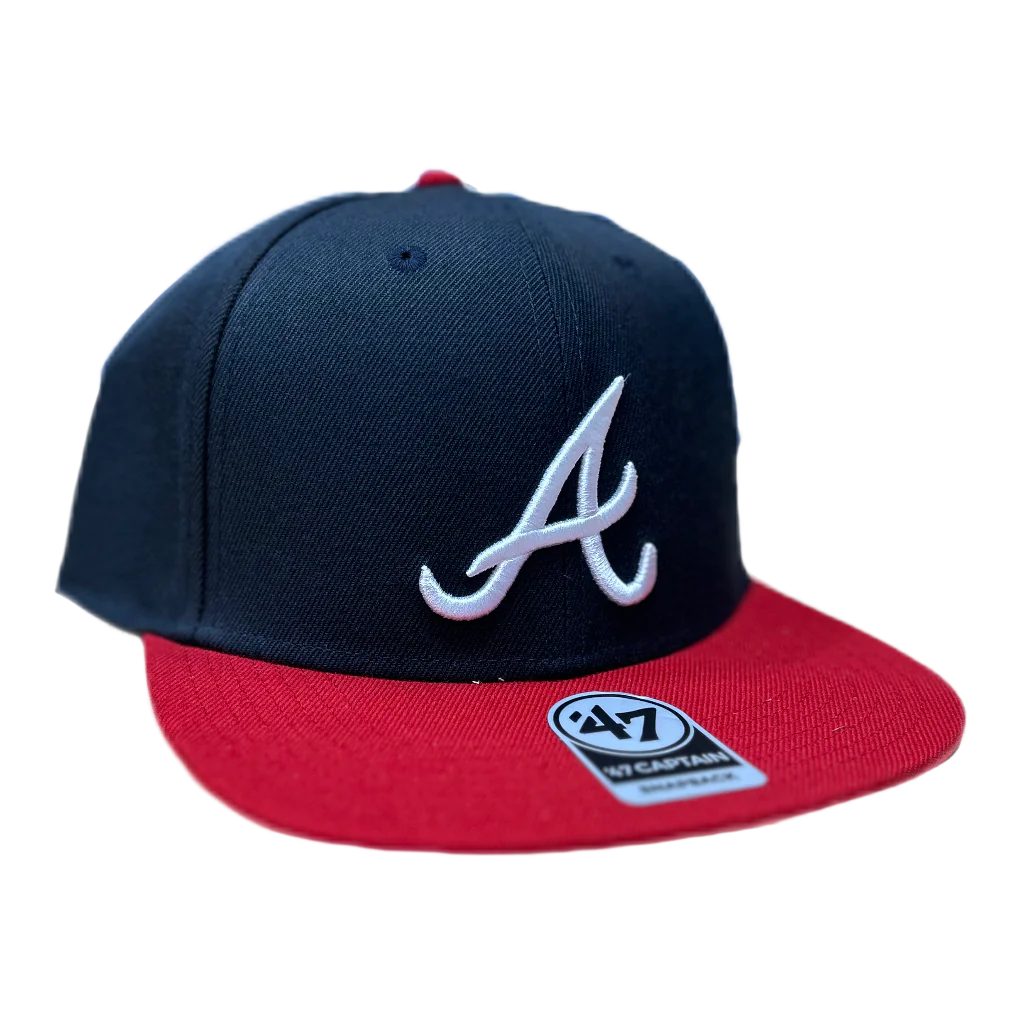 Atlanta Braves Snapback Hat Blue Red