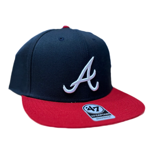 Atlanta Braves Snapback Hat Blue Red